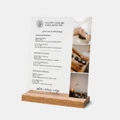 Holistic Wellness Services Menu アクリルサイン (傾斜)