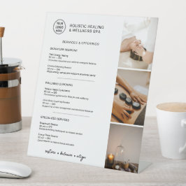 Holistic Wellness Services Menu Logo Photo 台座サイン