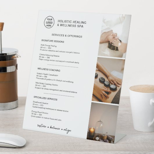 Holistic Wellness Services Menu Logo Photo 台座サイン (インサイチュ)