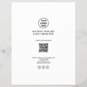 Holistic Wellness Services Menu Logo Photo QR チラシ (裏面)