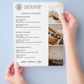 Holistic Wellness Services Menu Logo Photo QR チラシ (手)