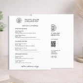 Holistic Wellness Services Minimalist Menu Flyer チラシ