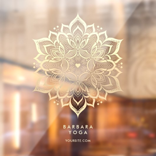 Holistic Yoga Personal Trainer Elegant Mandala  ウィンドウサイン (シート2)