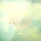 Holistic Yoga Personal Trainer Elegant Mandala  ウィンドウサイン (シート3)