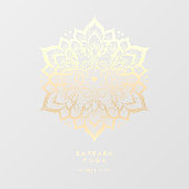 Holistic Yoga Personal Trainer Elegant Mandala  ウィンドウサイン (シート)