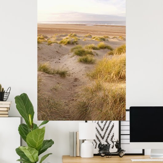 Holkham Beach Sand Dunes, Norfolk Coast ポスター (ホームオフィス)