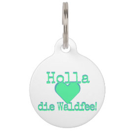 Holla die Waldfee – Dog Collar Hundehalsband neon ペット　ネームタグ