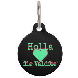 Holla die Waldfee – Dog Collar Hundehalsband neon ペット　ネームタグ