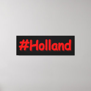 「#Holland」かわいいデザイン。買今 キャンバスプリント