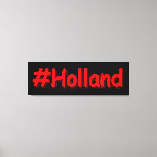 「#Holland」かわいいデザイン。買今 キャンバスプリント (正面)