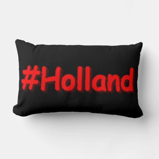 「#Holland」かわいいデザイン。買今 ランバークッション (正面)
