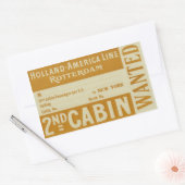 Holland America Line Rotterdam 長方形シール (封筒)