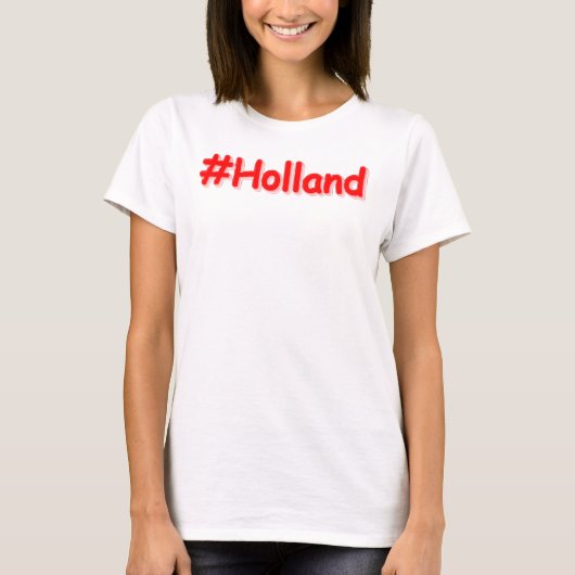 "#Holland" Cute Design. Buy Now Tシャツ (正面)
