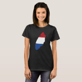 Holland flag in Texel outline Texel Tシャツ (正面フル)