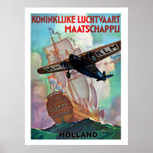Holland, flying dutch and ghost ship, vintage ポスター