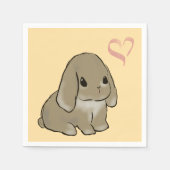 Holland lop bunny  スタンダードカクテルナプキン (正面)