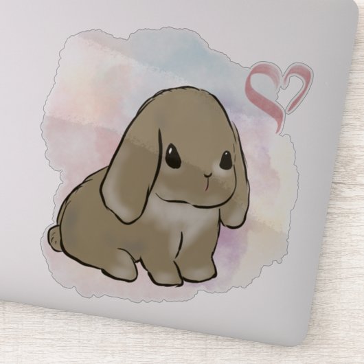 Holland lop bunny watercolor  シール (詳細)