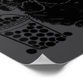 Holland Lop Rabbit And Boba Tea Funny Bunny Bubble ポスター (角)