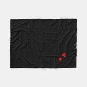 Holland Lop Rabbit Loves Boba Tea Bunny &amp; Bubb フリースブランケット (正面(横))