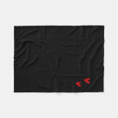 Holland Lop Rabbit Loves Boba Tea Bunny &amp; Bubb フリースブランケット (正面(横))