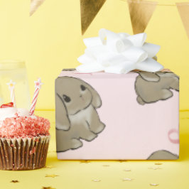 Holland lop with heart  ラッピングペーパー