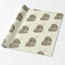 Holland lop with heart yellow 