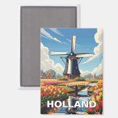 Holland Michigan Travel マグネット (正面/裏面)