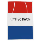 Holland Netherlands Dutch Flag Design ミディアムペーパーバッグ (正面)