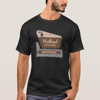 Holland State Park Michigan MI Welcome Sign Vacati Tシャツ