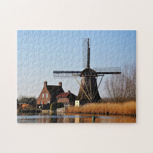 Hollandse Molen aan de waterkant. ジグソーパズル (横)