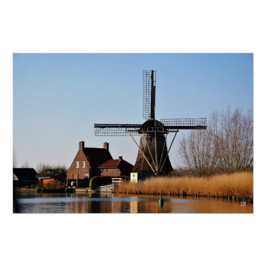 Hollandse Molen aan de waterkant. ポスター (正面)