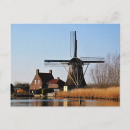 Hollandse Molen aan de waterkant. ポストカード