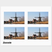 Hollandse Molen aan de waterkant. 長方形シール (シート)