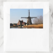 Hollandse Molen aan de waterkant. 長方形シール (バッグ)