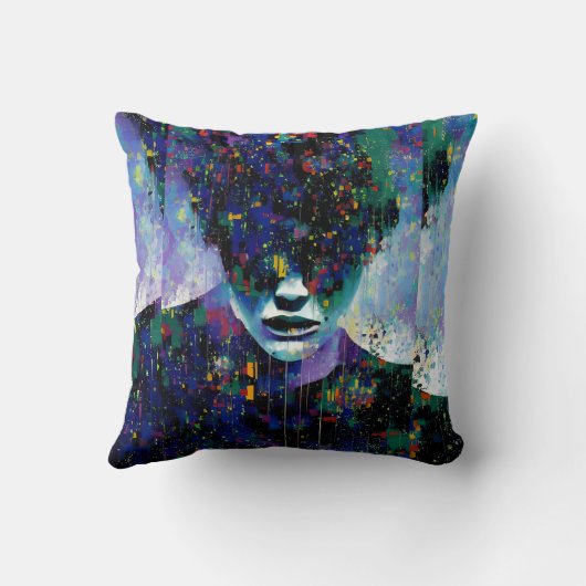 Holler of It All - Ken Gage Surreal Art クッション (裏面)