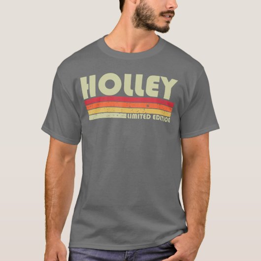 Holley 姓のファニー レトロ ヴィンテージ 80年代 90年代 誕生日 tシャツ (正面)