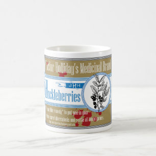 Holliday's Medicinal Brand Huckleberries博士の コーヒーマグカップ