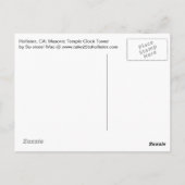 Hollister、CAクロックタワー ポストカード (裏面)
