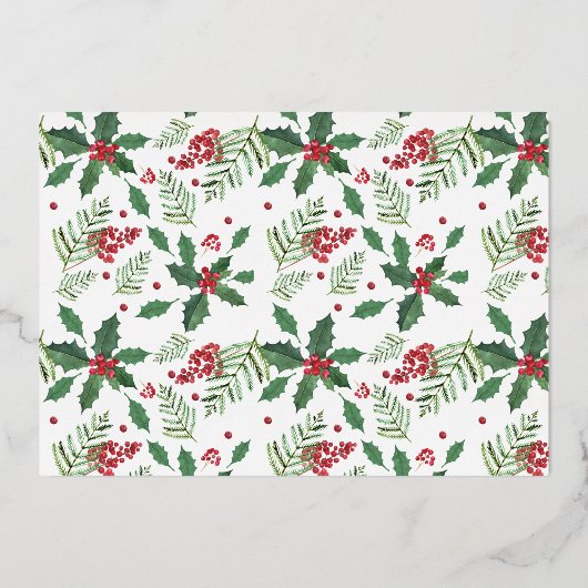 Holllyメリー写真を結婚した表示す婚約したる 箔招待状 (裏面)