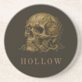 HOLLOW | 木製の遺物 スカル エステティック コースター (正面)