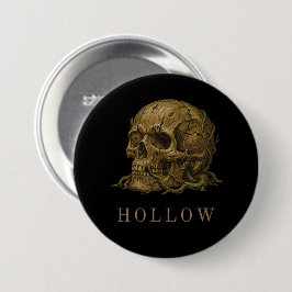HOLLOW | 木製の遺物 スカル エステティック 缶バッジ