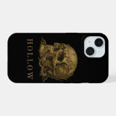 HOLLOW | 木製の遺物 スカル エステティック iPhone 15ケース (裏面横)