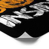 Hollow Inside Funny Retro Halloween ポスター (角)