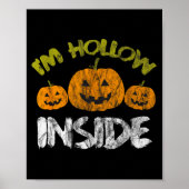 Hollow Inside Funny Retro Halloween  ポスター (正面)