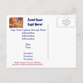 Holloweenのお祝い! イベントの発表カード インビテーションポストカード (裏面)