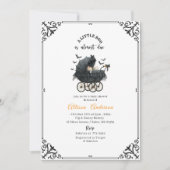Holloween Pumpkin Little Boo Baby shower 招待状 (正面)