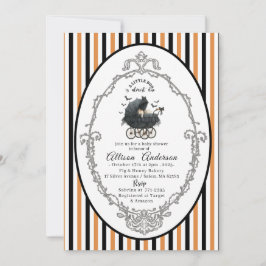 Holloween Pumpkin Little Boo Baby shower 招待状