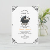 Holloween Pumpkin Little Boo Baby shower 招待状 (スタンド正面)