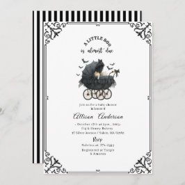 Holloween Pumpkin Little Boo Baby shower 招待状