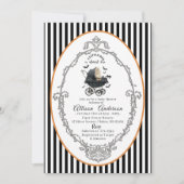 Holloween Pumpkin Little Boo Baby shower 招待状 (正面)